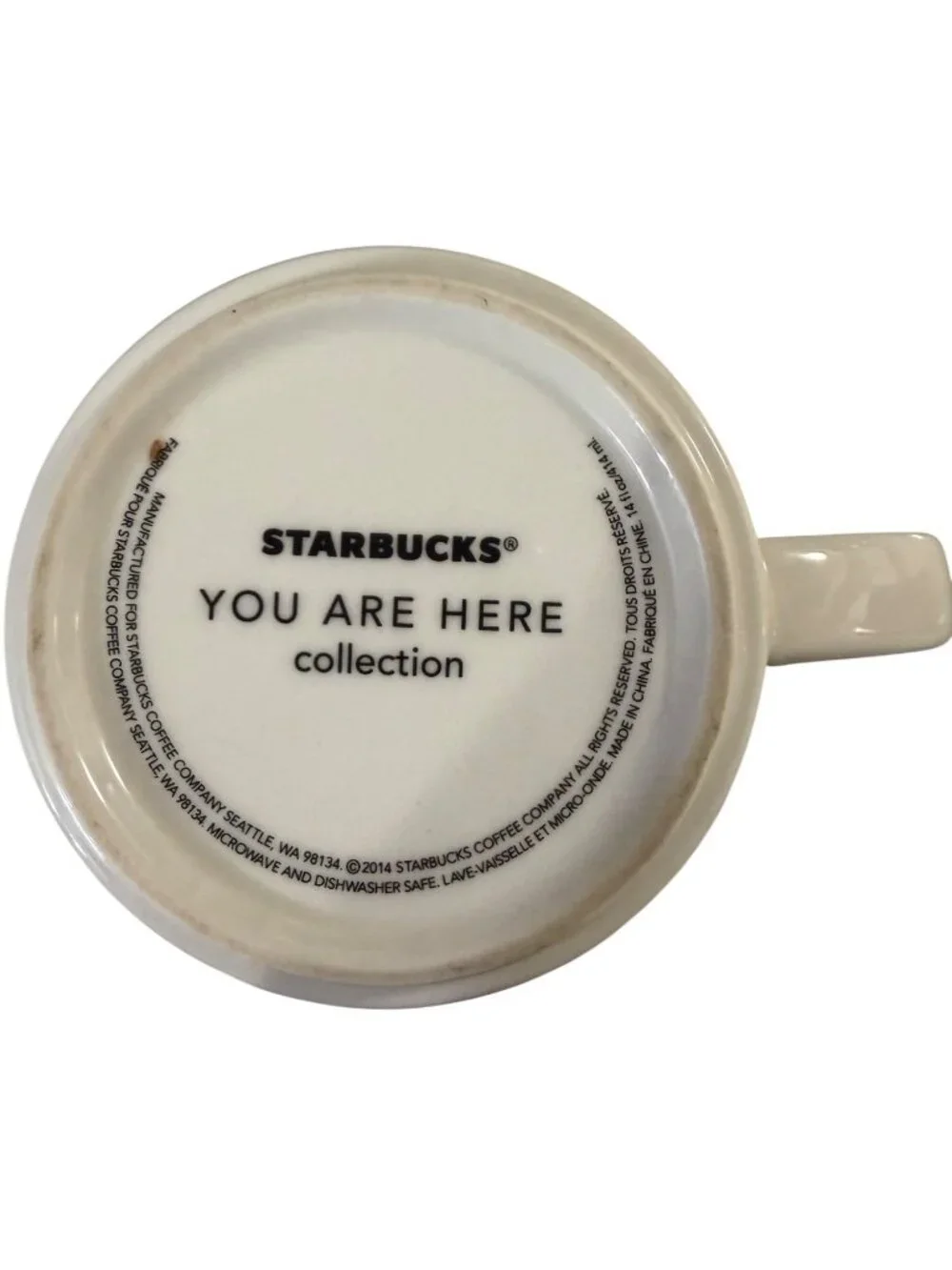Starbucks Nashville You Are Here Collection Mug 14oz Ceramic 2014 Skyline Design